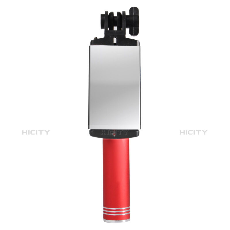 Perche de Selfie Filaire Baton de Selfie Cable Extensible de Poche Universel S20 Rouge Plus