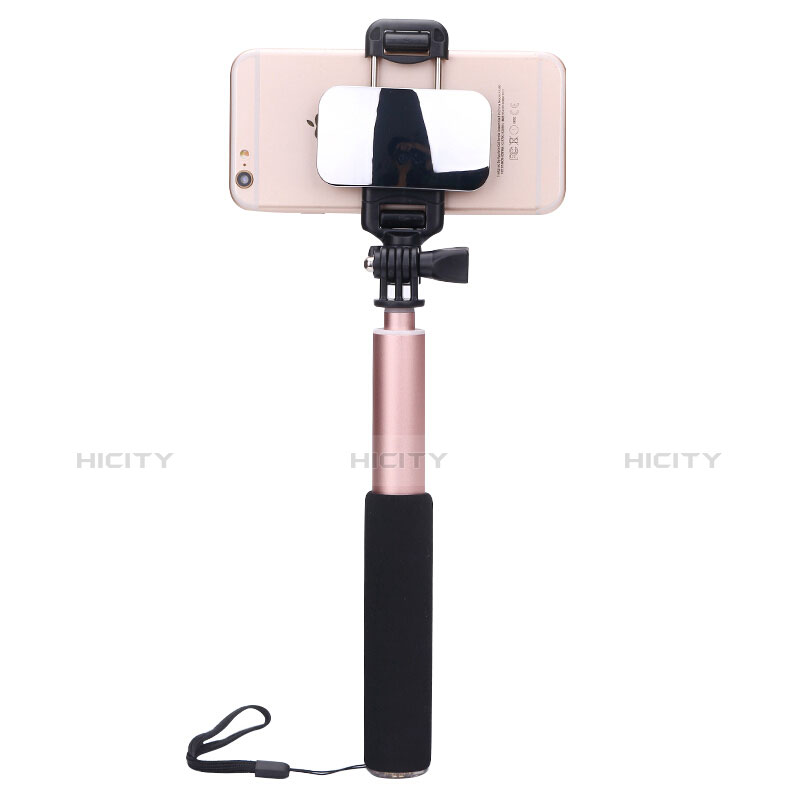 Perche de Selfie Sans Fil Bluetooth Baton de Selfie Extensible de Poche Universel S13 Or Rose Plus