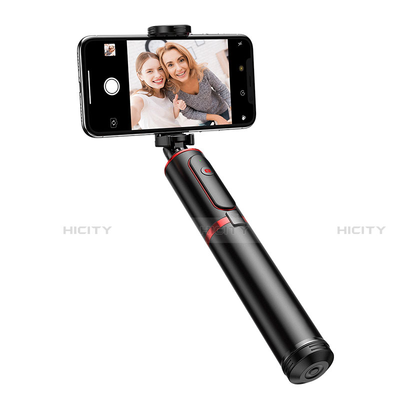 Perche de Selfie Trepied Sans Fil Bluetooth Baton de Selfie Extensible de Poche Universel T23 Noir Plus