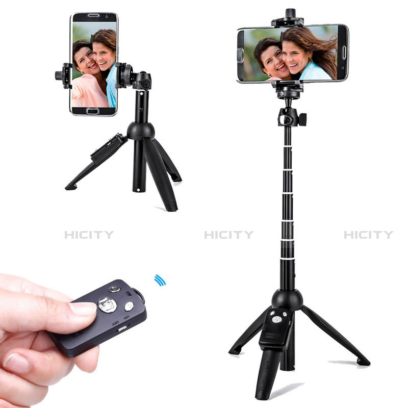 Perche de Selfie Trepied Sans Fil Bluetooth Baton de Selfie Extensible de Poche Universel T24 Noir Plus