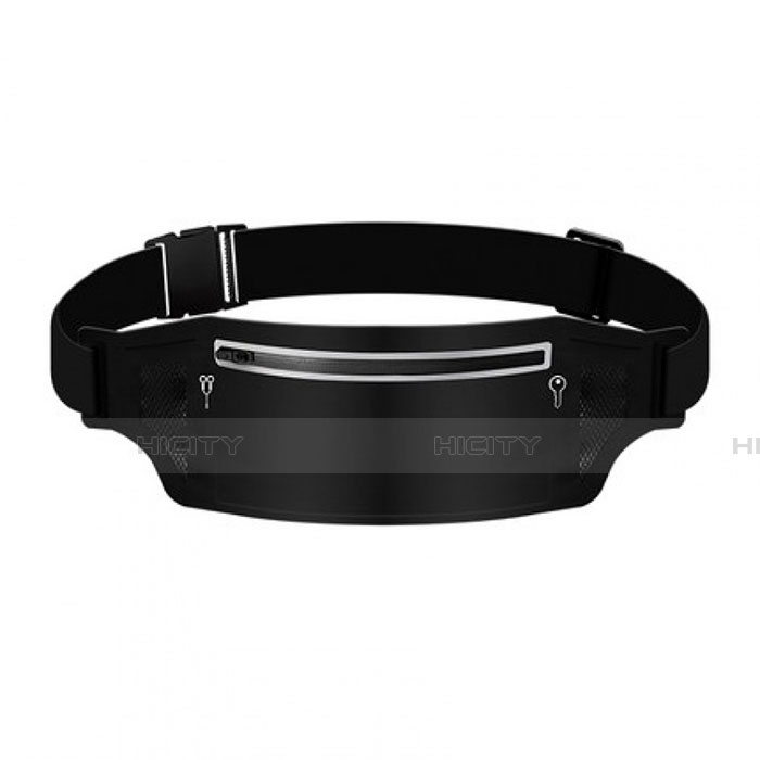 Sacs Banane Ceinture de Course Reglable Etanche Universel L06 Noir Plus