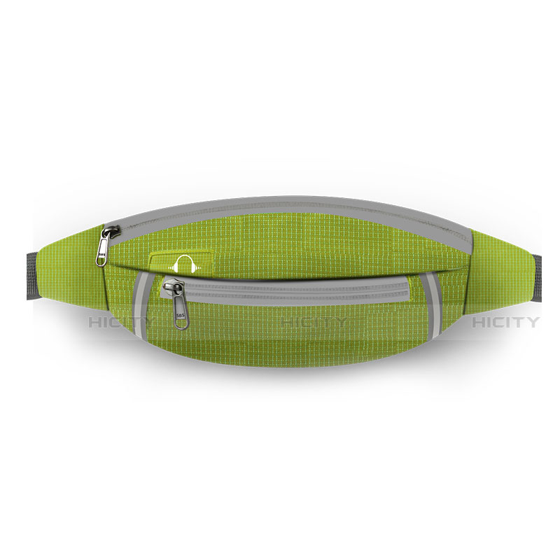 Sacs Banane Ceinture de Course Reglable Etanche Universel L09 Vert Plus