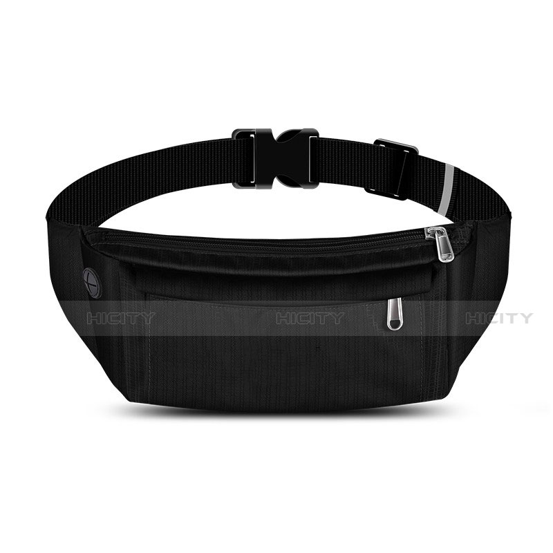 Sacs Banane Ceinture de Course Reglable Etanche Universel S04 Noir Plus