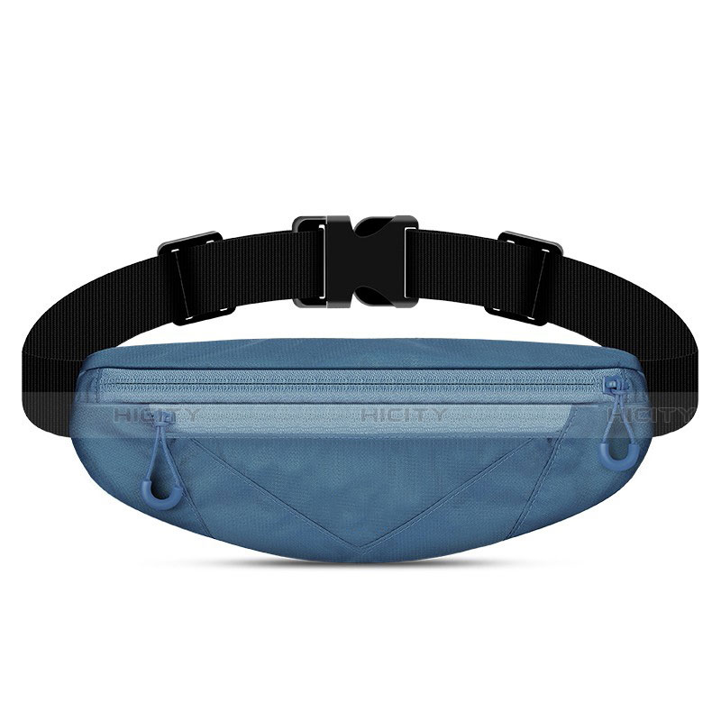 Sacs Banane Ceinture de Course Reglable Etanche Universel S05 Bleu Plus