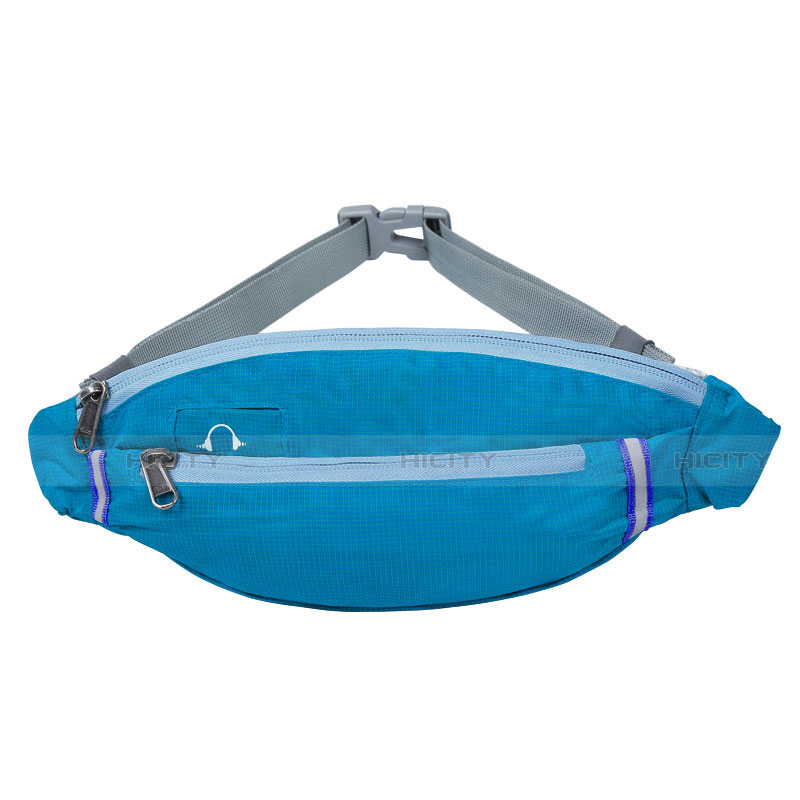 Sacs Banane Ceinture de Course Reglable Etanche Universel S07 Bleu Ciel Plus