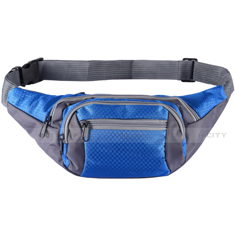 Sacs Banane Ceinture de Course Reglable Etanche Universel S11 Bleu Plus