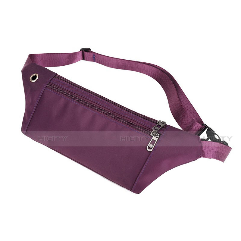 Sacs Banane Ceinture de Course Reglable Etanche Universel S14 Violet Plus