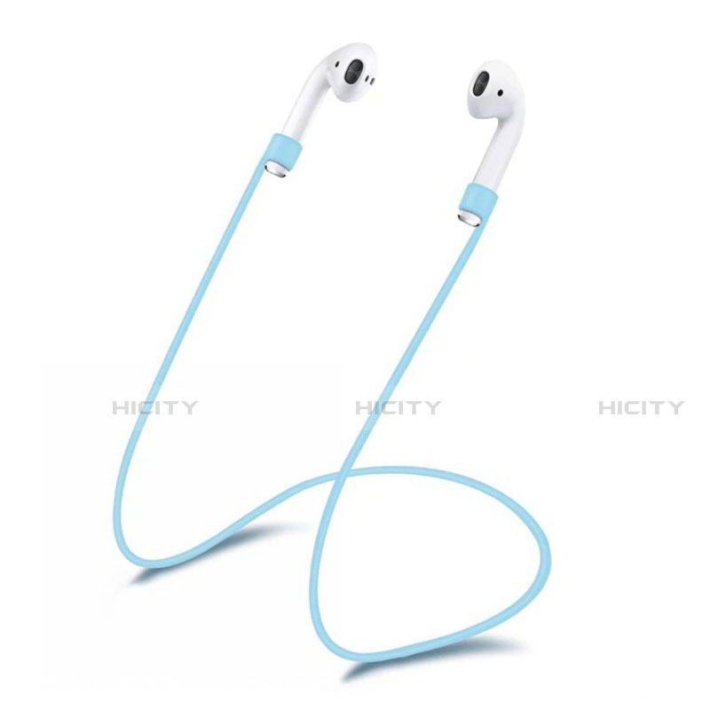 Sangle de Sport Silicone Cable Anti-Perdu C03 pour Apple AirPods Pro Bleu Ciel Plus