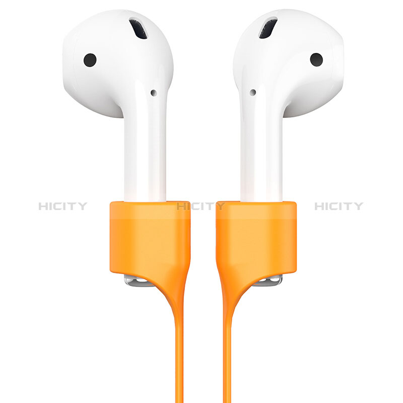 Sangle de Sport Silicone Cable Anti-Perdu pour Apple AirPods Orange Plus