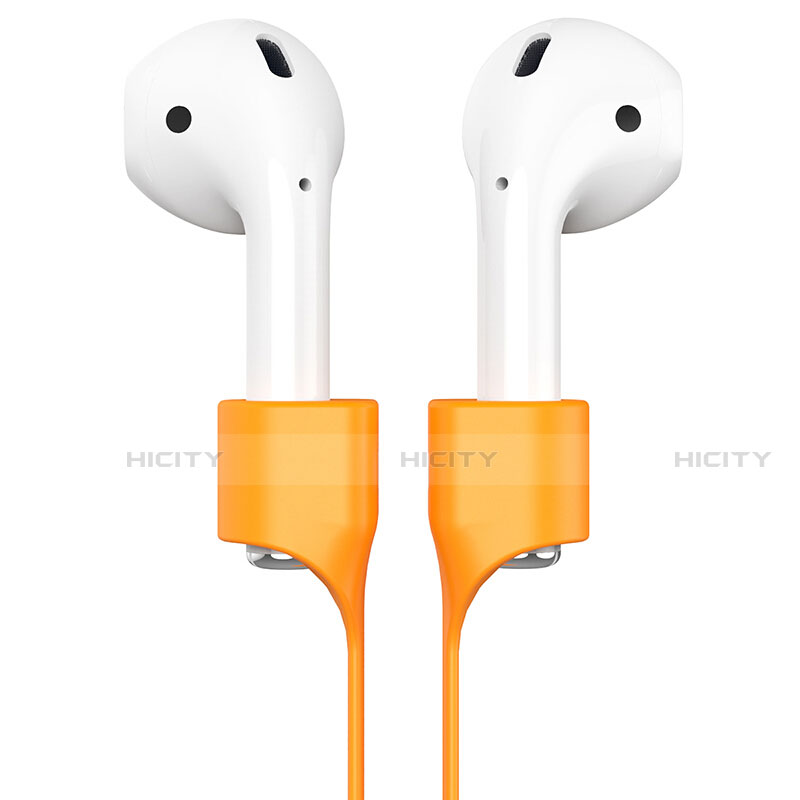 Sangle de Sport Silicone Cable Anti-Perdu pour Apple AirPods Pro Orange Plus