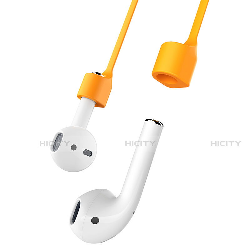 Sangle de Sport Silicone Cable Anti-Perdu pour Apple AirPods Pro Orange Plus