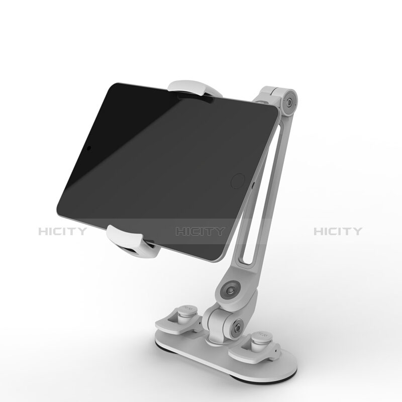 Support de Bureau Support Tablette Flexible Universel Pliable Rotatif 360 H02 pour Apple iPad Pro 12.9 (2020) Blanc Plus
