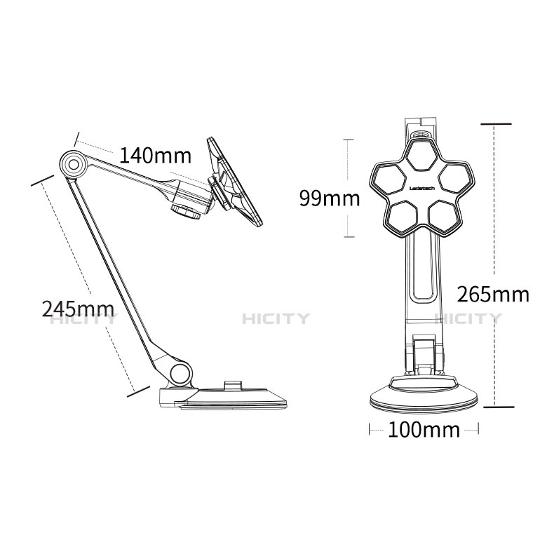 Support de Bureau Support Tablette Flexible Universel Pliable Rotatif 360 H14 pour Amazon Kindle Oasis 7 inch Blanc Plus