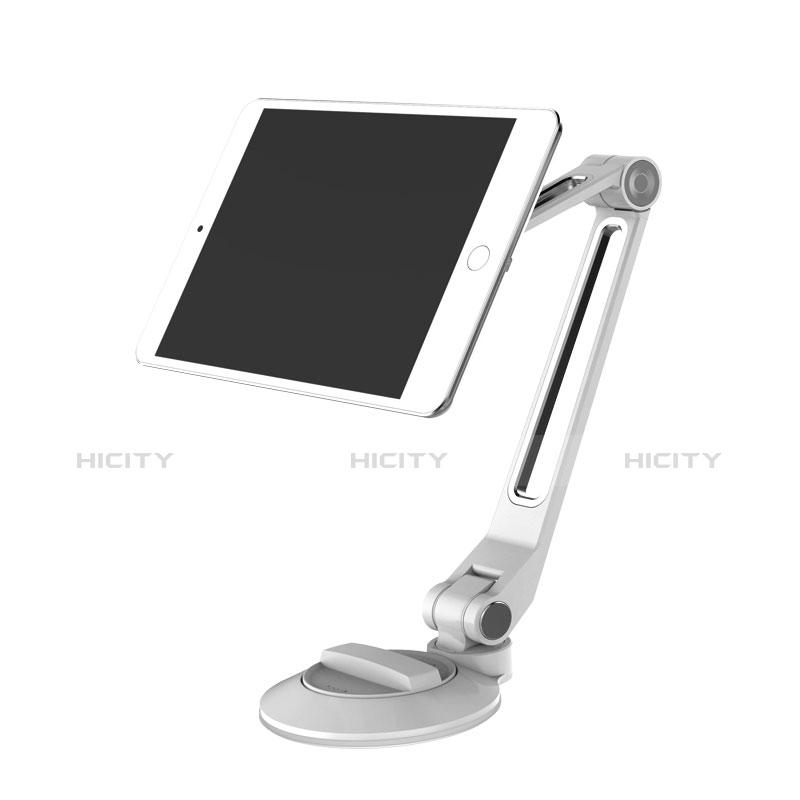 Support de Bureau Support Tablette Flexible Universel Pliable Rotatif 360 H14 pour Apple iPad Mini 3 Blanc Plus