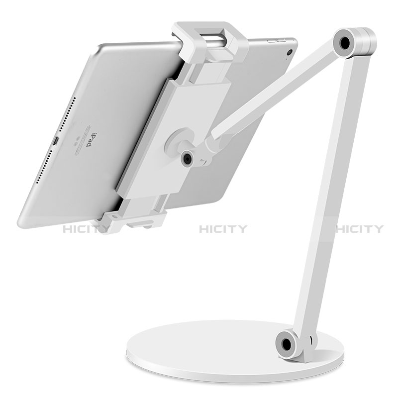 Support de Bureau Support Tablette Flexible Universel Pliable Rotatif 360 K04 pour Apple iPad 3 Blanc Plus