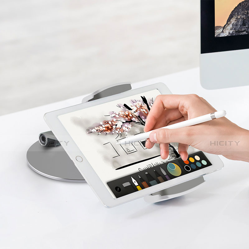 Support de Bureau Support Tablette Flexible Universel Pliable Rotatif 360 K10 pour Apple iPad New Air (2019) 10.5 Plus