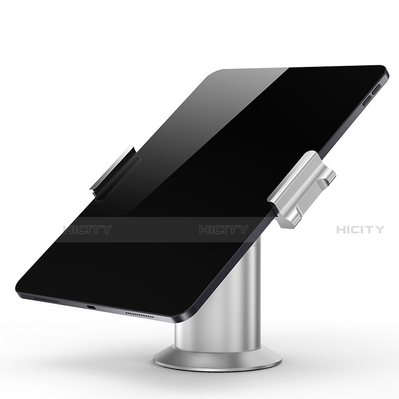 Support de Bureau Support Tablette Flexible Universel Pliable Rotatif 360 K12 pour Huawei MediaPad C5 10 10.1 BZT-W09 AL00 Argent Plus