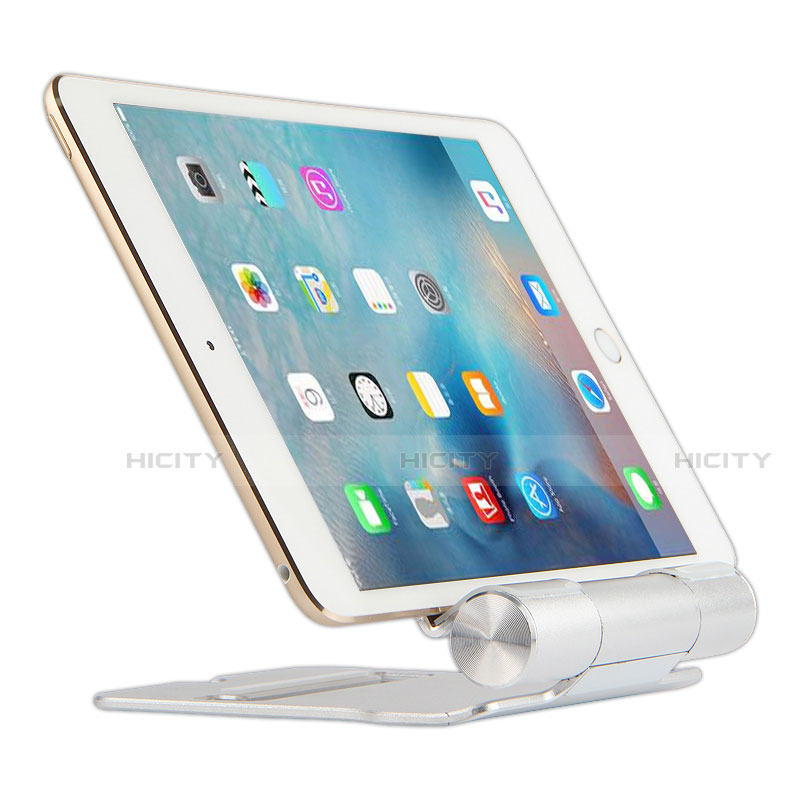 Support de Bureau Support Tablette Flexible Universel Pliable Rotatif 360 K14 pour Apple iPad 4 Argent Plus