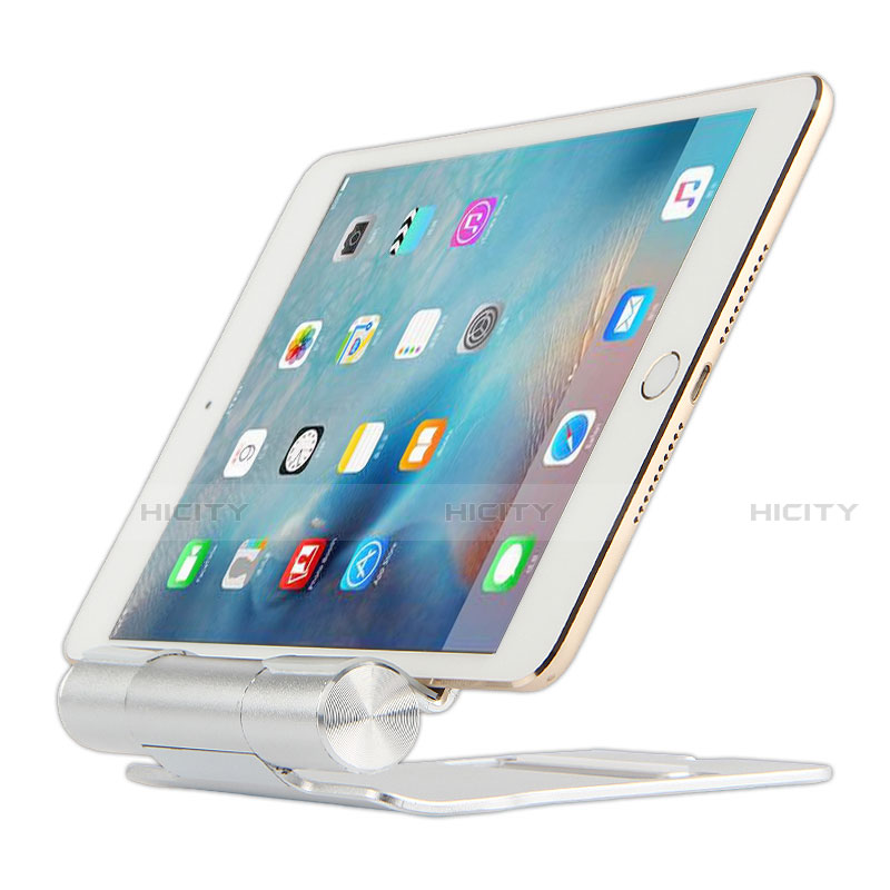 Support de Bureau Support Tablette Flexible Universel Pliable Rotatif 360 K14 pour Apple iPad Air 2 Argent Plus