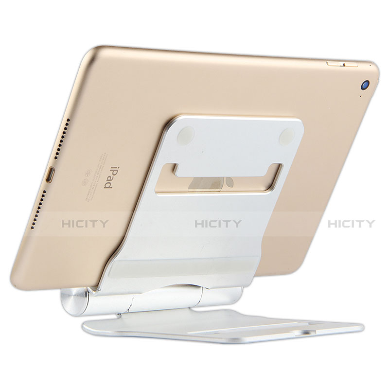 Support de Bureau Support Tablette Flexible Universel Pliable Rotatif 360 K14 pour Apple iPad Mini 2 Argent Plus