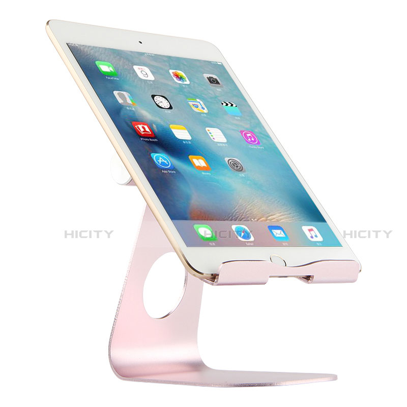 Support de Bureau Support Tablette Flexible Universel Pliable Rotatif 360 K15 pour Apple iPad 10.2 (2020) Or Rose Plus