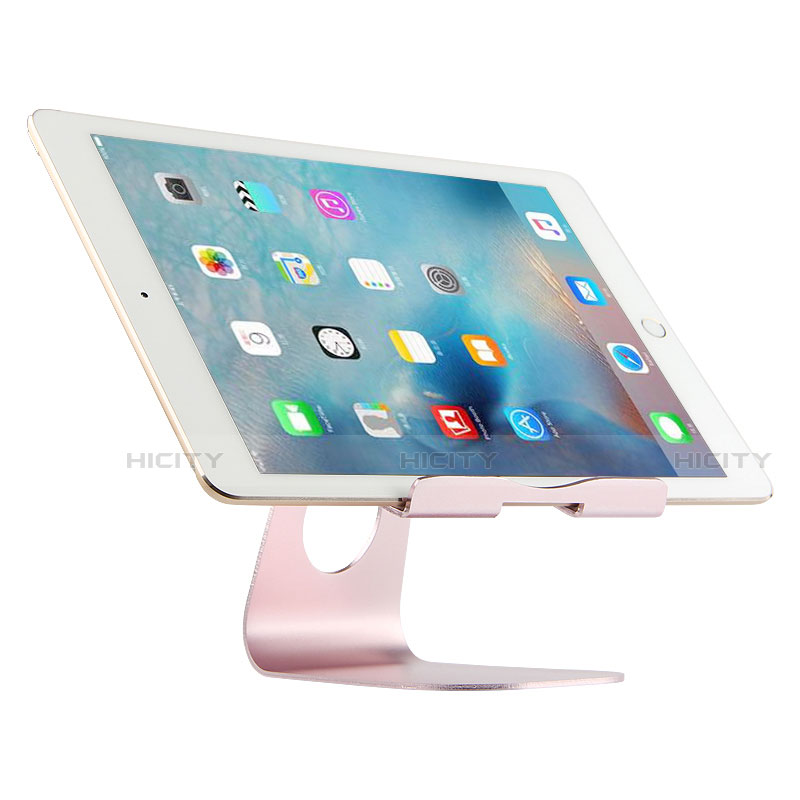 Support de Bureau Support Tablette Flexible Universel Pliable Rotatif 360 K15 pour Apple iPad Air 4 10.9 (2020) Or Rose Plus