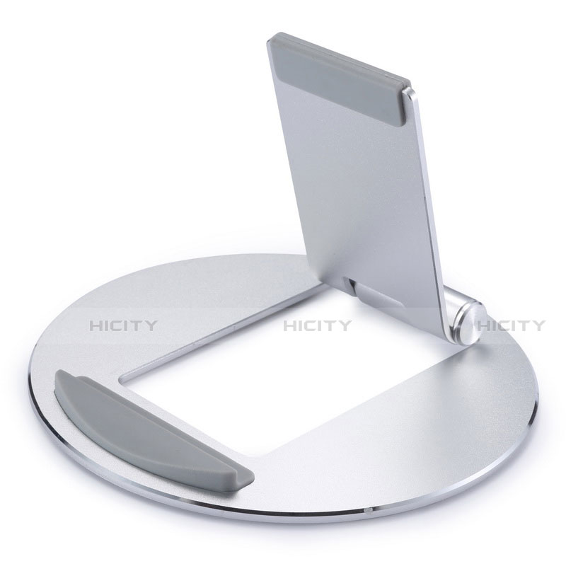 Support de Bureau Support Tablette Flexible Universel Pliable Rotatif 360 K16 pour Apple iPad 10.2 (2020) Argent Plus