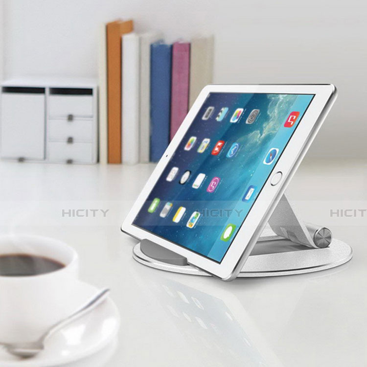 Support de Bureau Support Tablette Flexible Universel Pliable Rotatif 360 K16 pour Apple iPad Mini 2 Argent Plus