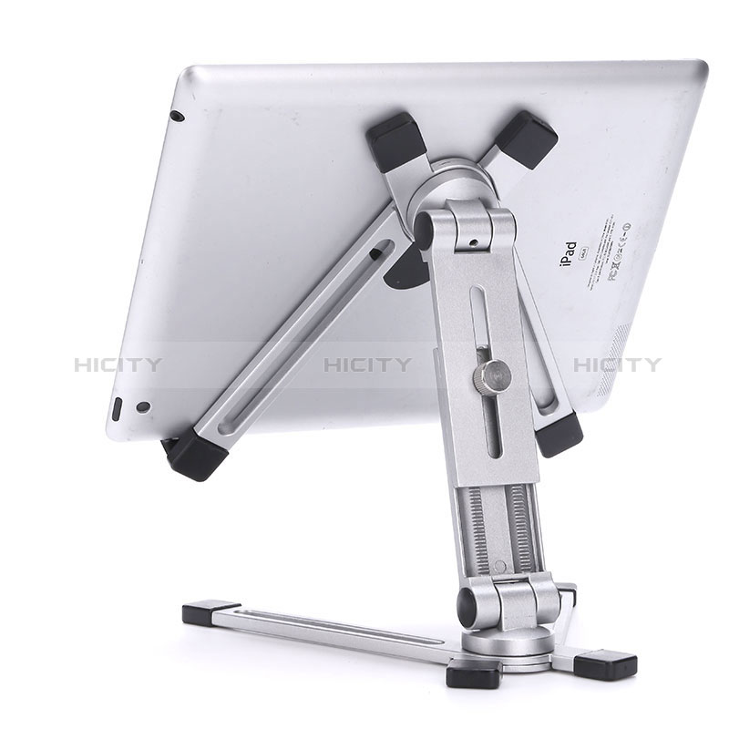 Support de Bureau Support Tablette Flexible Universel Pliable Rotatif 360 K19 pour Apple iPad 10.2 (2019) Argent Plus