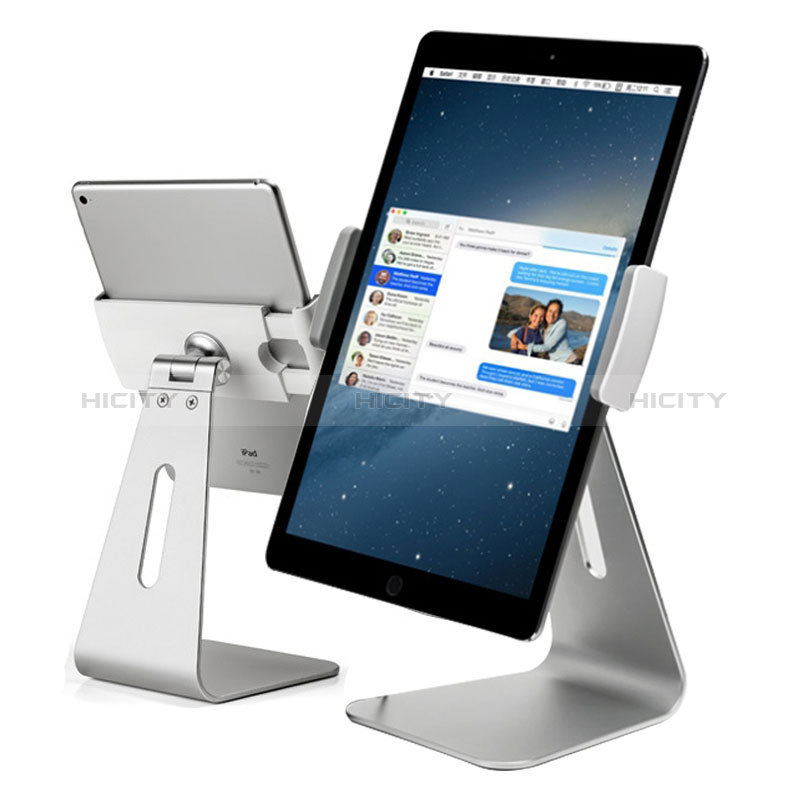 Support de Bureau Support Tablette Flexible Universel Pliable Rotatif 360 K21 pour Apple iPad Pro 12.9 (2021) Argent Plus