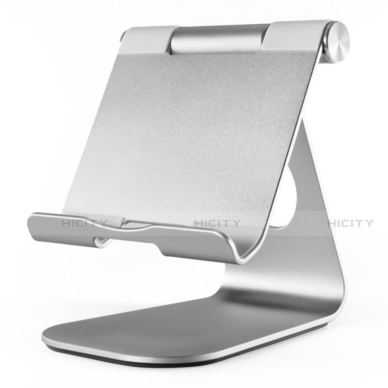 Support de Bureau Support Tablette Flexible Universel Pliable Rotatif 360 K23 pour Apple iPad Air 3 Argent Plus