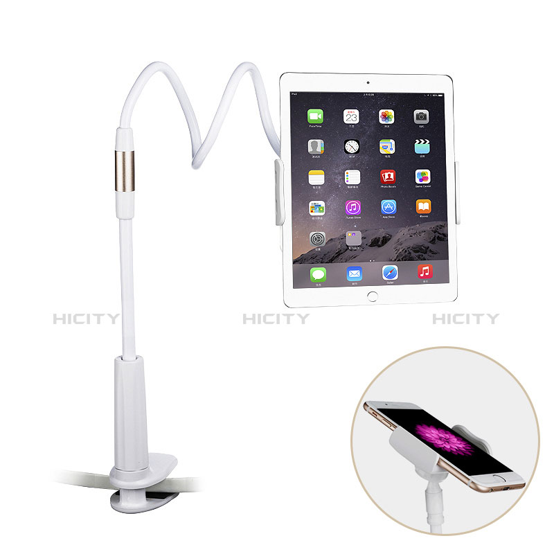 Support de Bureau Support Tablette Flexible Universel Pliable Rotatif 360 T29 pour Apple iPad Mini 3 Blanc Plus