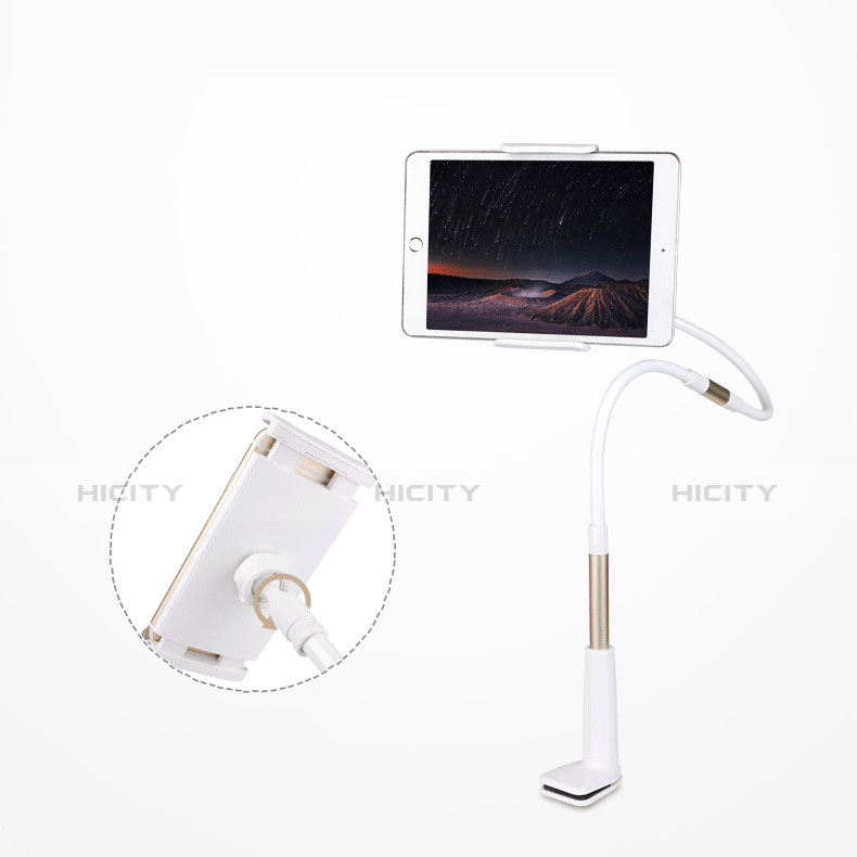 Support de Bureau Support Tablette Flexible Universel Pliable Rotatif 360 T30 pour Apple iPad 10.2 (2020) Blanc Plus