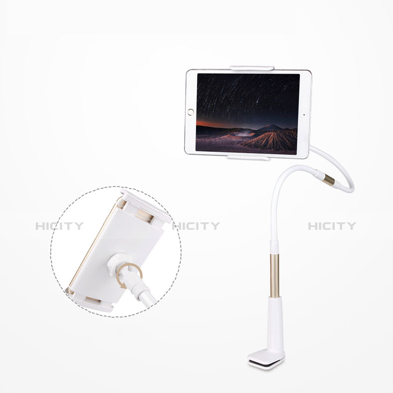 Support de Bureau Support Tablette Flexible Universel Pliable Rotatif 360 T30 pour Apple iPad Mini Blanc Plus