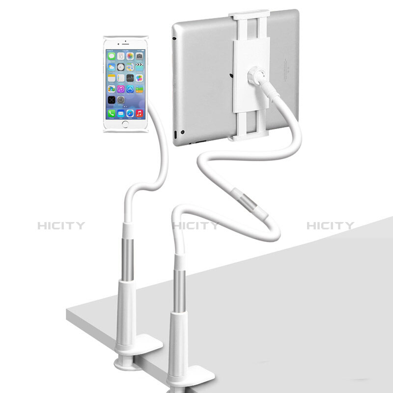 Support de Bureau Support Tablette Flexible Universel Pliable Rotatif 360 T33 pour Samsung Galaxy Tab 3 8.0 SM-T311 T310 Argent Plus