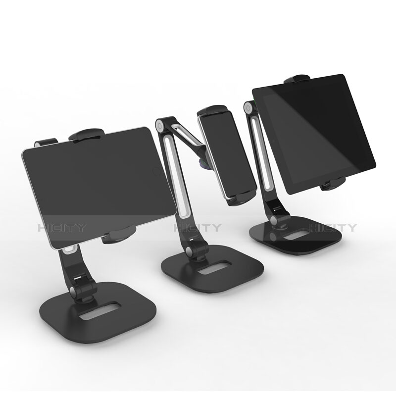 Support de Bureau Support Tablette Flexible Universel Pliable Rotatif 360 T46 pour Huawei MateBook HZ-W09 Noir Plus