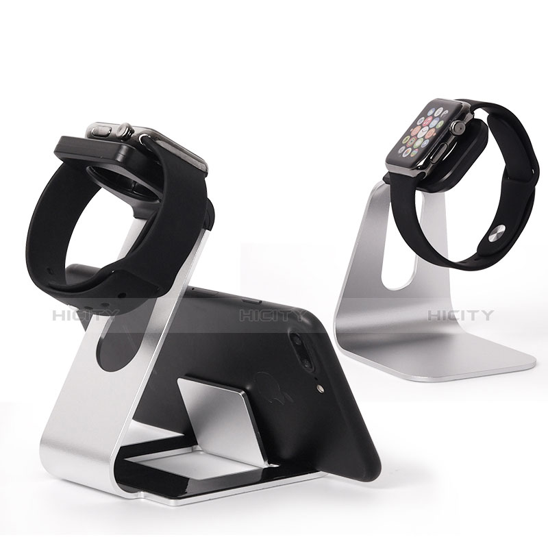 Support de Station de Charge Pied Support Crochet C02 pour Apple iWatch 42mm Argent Plus