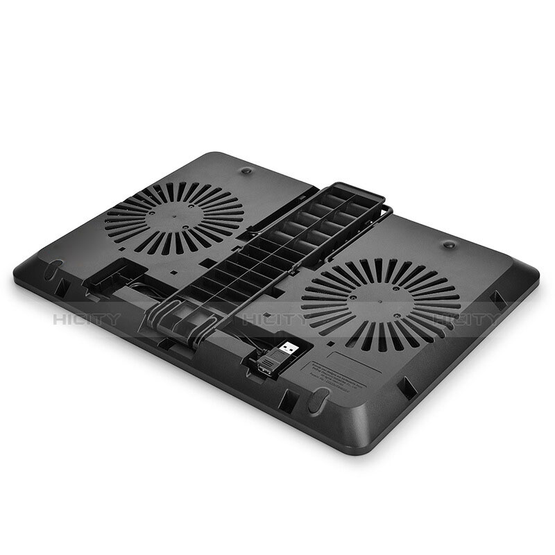 Support Ordinateur Portable Ventilateur de Refroidissement Radiateur Universel 9 Pouces a 16 Pouces L01 pour Apple MacBook 12 pouces Noir Plus