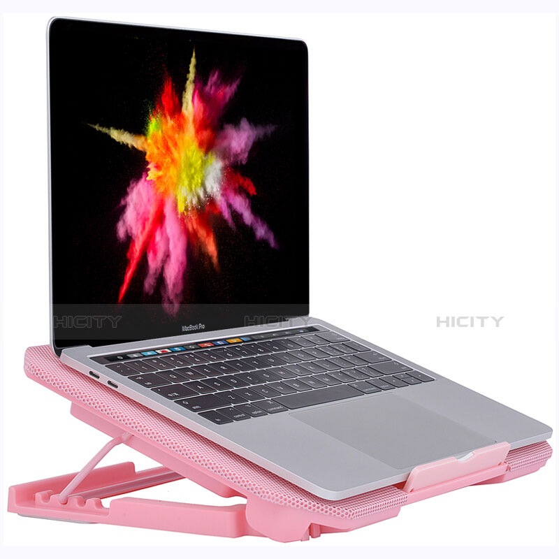 Support Ordinateur Portable Ventilateur de Refroidissement Radiateur Universel 9 Pouces a 16 Pouces M16 pour Apple MacBook Pro 13 pouces Retina Rose Plus