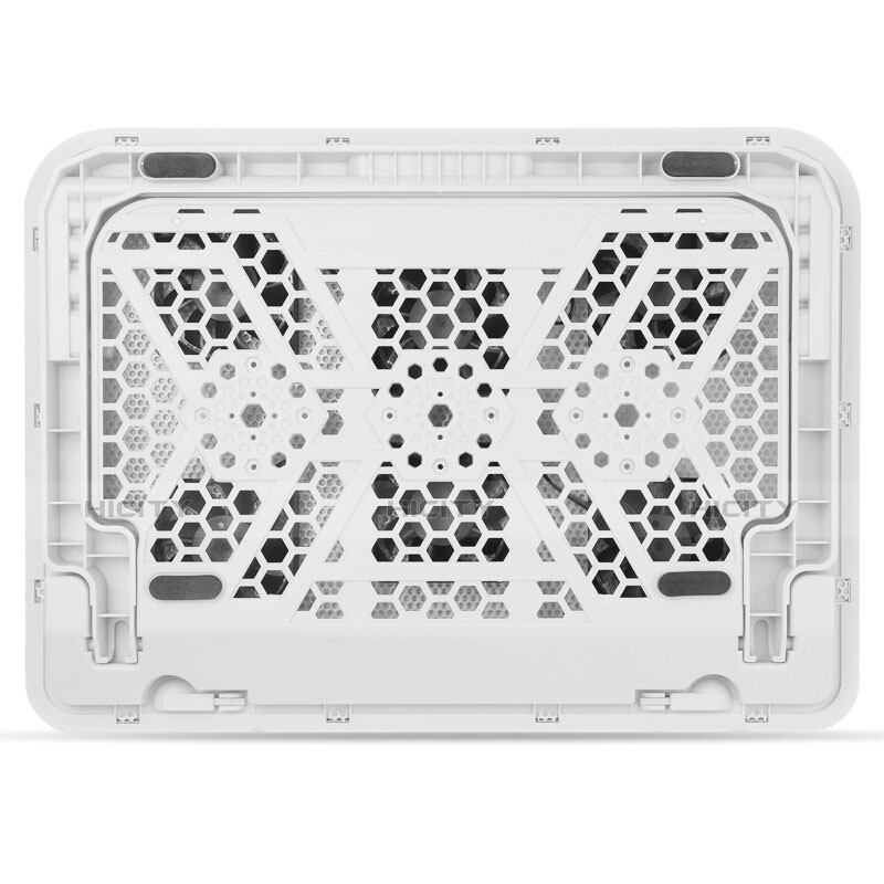 Support Ordinateur Portable Ventilateur de Refroidissement Radiateur Universel 9 Pouces a 16 Pouces M18 pour Apple MacBook 12 pouces Blanc Plus