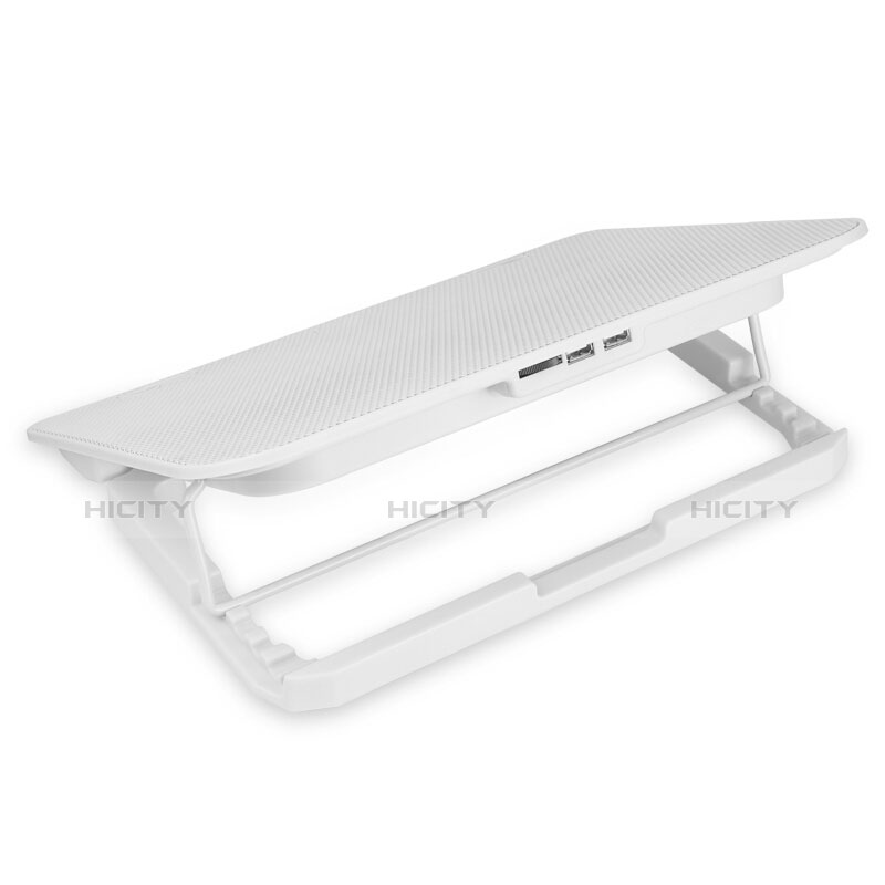 Support Ordinateur Portable Ventilateur de Refroidissement Radiateur Universel 9 Pouces a 16 Pouces M18 pour Apple MacBook 12 pouces Blanc Plus