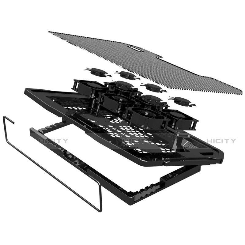 Support Ordinateur Portable Ventilateur de Refroidissement Radiateur Universel 9 Pouces a 17 Pouces L03 pour Apple MacBook Pro 13 pouces (2020) Noir Plus