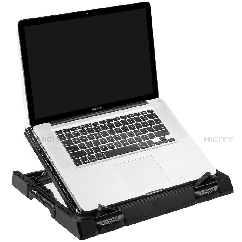 Support Ordinateur Portable Ventilateur de Refroidissement Radiateur Universel 9 Pouces a 17 Pouces L06 pour Apple MacBook Pro 13 pouces (2020) Noir Plus