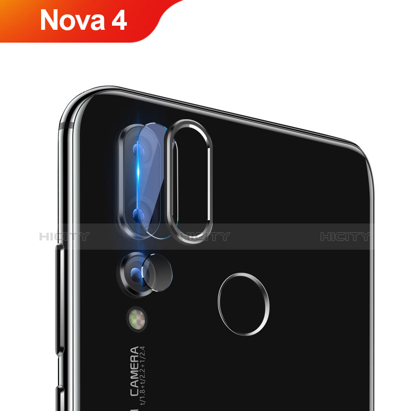 Verre Trempe Protecteur de Camera Protection pour Huawei Nova 4 Noir Plus